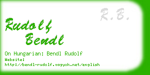 rudolf bendl business card